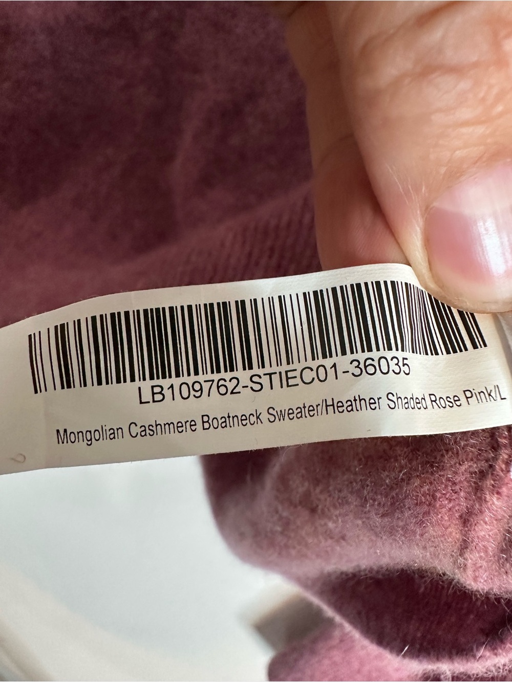 Quince 100% Mongolian Cashmere Boatneck Sweater Heather Rose L - Picture 6 of 10